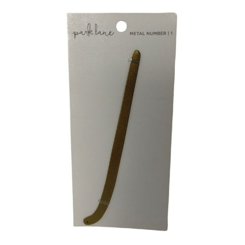 Park Lane Goldtone Metal Number 1 Address Doorplate 1 x 7 in Crafty Initial